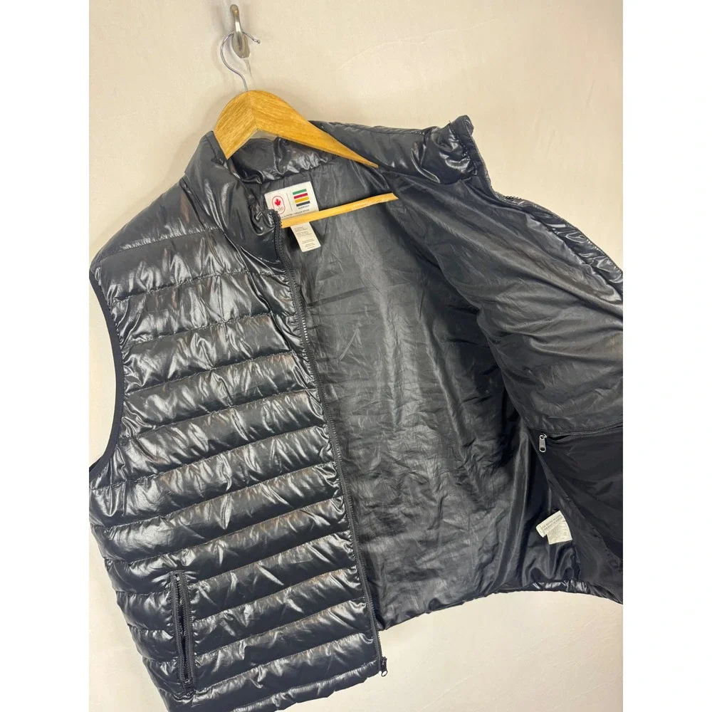 Hudson's‎ Bay Team Canada Olympic Down Puffer Vest Mens XXL Black Full Zip
